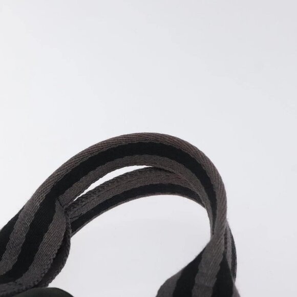 HERMES Fourre Tout PM Hand Bag Canvas Black Gray Silver Auth ti3266 - Picture 9 of 14